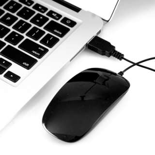 Black USB Optical Scroll Wheel Wired Mouse Mice for Laptop PC Notebook 