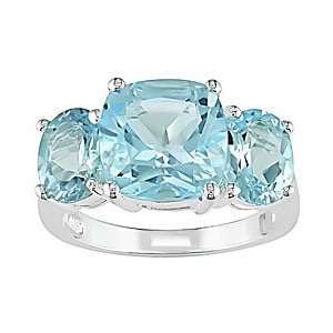  Sterling Silver Sky Blue Topaz Ring Jewelry