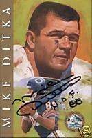 MIKE DITKA AUTOGRAPHED HOF SIGNATURE CARD  