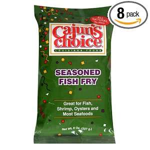 Cajuns Choice Fish Fry Seasoning, 8 Ounce Packages (Pack of 8)