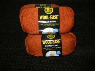 Lion Brand Wool Ease Worsted Yarn 3 Skeins Pumpkin  