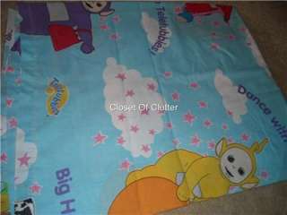   playground twin flat sheet vintage woof dog pink sue hall teletubbies