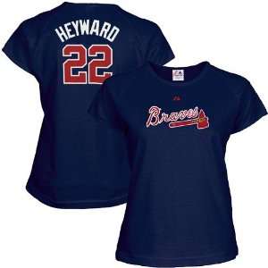   #22 Jason Heyward Ladies Navy Blue Player T shirt