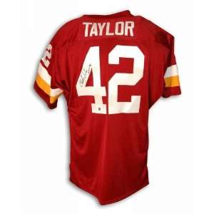 Charley Taylor Autographed Washington Redskins Red Throwback Jersey 