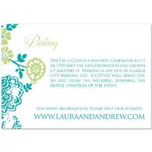  Cari Teal And Green Reception Cards On White