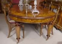 Italian Marquetry Walnut Dining Table Furniture  