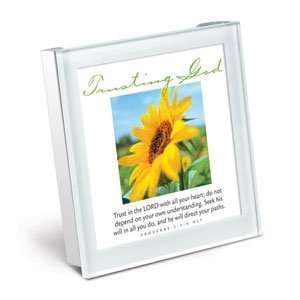   Him Chrome And Glass Scripture Card Holder For Women