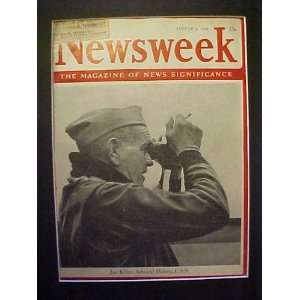 Admiral William Halsey August 2, 1943 Newsweek Magazine Professionally 