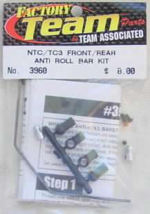 TC3/Nitro TC3 F/R Anti Roll Sway Bar Kit  