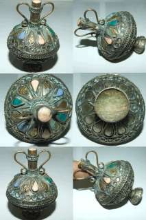 Wonderful Old Afghan Tribal Brass Perfum Bottle  