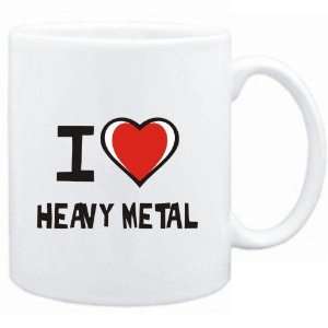  Mug White I love Heavy Metal  Music