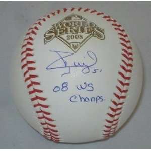  Carlos Ruiz Autographed Ball   WS 08 Champs JSA 