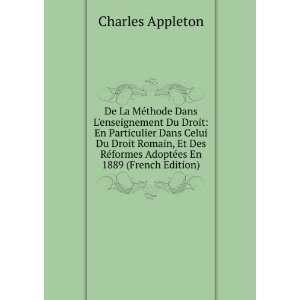   formes AdoptÃ©es En 1889 (French Edition) Charles Appleton Books