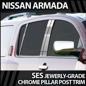  2004 2012 Nissan Armada 6pc. SES Chrome Pillar Trim Covers 