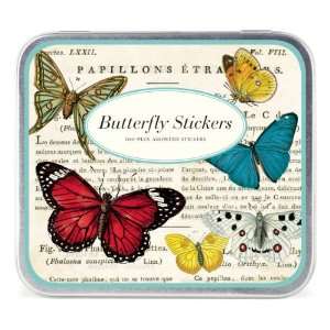  Cavallini Decorative Stickers Butterflies, Assorted
