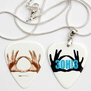 3OH3 Guitar Pick Necklace + Matching Pick 3OH3  