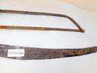 vintage hack meat saw 18 x 4 surface rust 1 ear has top shaved machete 