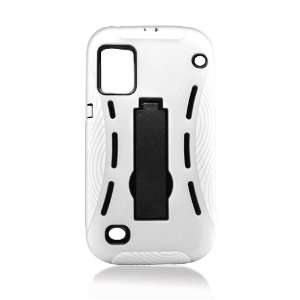  White Kickstand Double Layer Hard Case Hybrid Gel Cover 