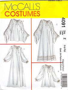 McCalls Pattern 4091 Historical Renaissance Costume Womans Chemise 
