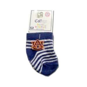    Auburn Tigers Baby Socks blue with White stripes