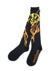 The Hunger Games Movie Socks Mockingjay with Flames, Grey, One Size