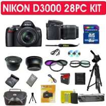 Nikon D3000 Review   Nikon D3000 SLR Digital Camera 28pcs KIT with 