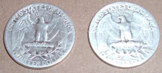 WASHINGTON SILVER QUARTERS~1946 & 1947~90% SILVER~NICE~RARE COINS 