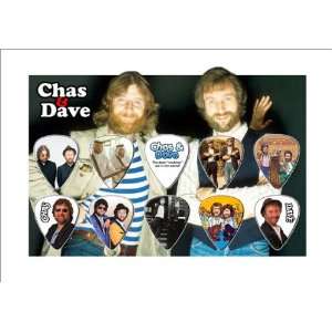  Chaz & Dave Guitar Pick Display   Premium Celluloid 