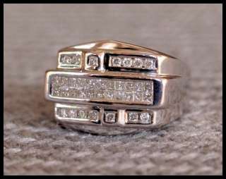 MENS 1.00ct DIAMOND RING (14K white gold)  