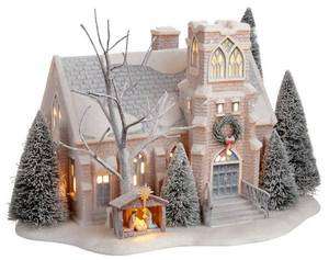 2011 DEPT 56 WINTER FROST VILLAGE *HOLY NIGHT CHURCH* LIT HOUSE, FREE 