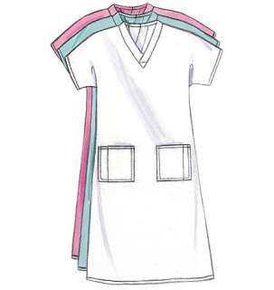 B4946 Butterick 4946 Uniform Dress Belt Top Skirt Pants Hat Dr Nurse 