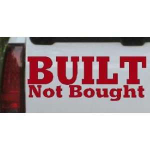 Built Not Bought Off Road Car Window Wall Laptop Decal Sticker    Red 