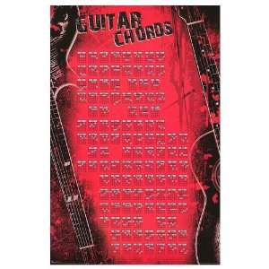  Guitar Chords Music Poster, 22.25 x 34