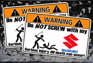 Suzuki Samurai 4x4 Off Road Warning Sticker Rock Climb  