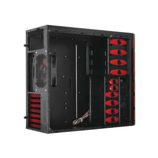   Cyclone ATX 316B No Power Supply ATX Mid Tower Case (Black/Red)  