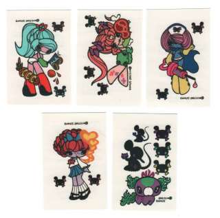   MIZUNO Characters   Unique Set of 5 Different New Temporary Tattoos
