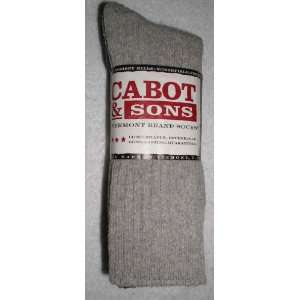  Cabot & Sons Mens Crew Socks, 3 Pair, Grey, Charcoal 