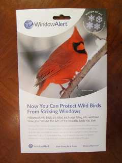 Window Alert 4 Snowflake Decals UV Protect Wild Birds from striking 