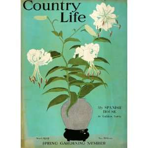  1929 Cover Country Life Spring Gardening Flowers Floral 