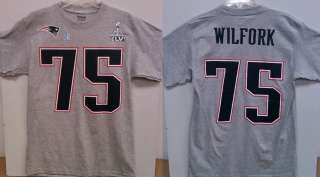 New England Patriots Vince Wilfork Super Bowl Name and Number Jersey T 
