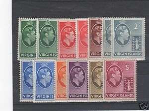 Virgin Islands 1938 47 vals to 5s LMM  