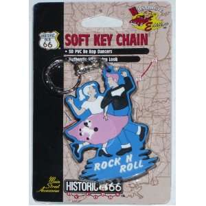  Cobbs Be Bop Dancers Rock N Roll Soft 3 D PVC Key Chain 
