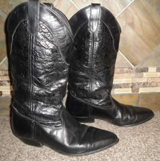 Womens Laredo Sz 7.5M Black Leather Cowboy Boots #60110 GREAT  
