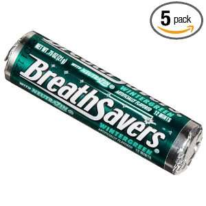 Breath Savers Mints, Wintergreen, 96 Count Packages (Pack of 5 