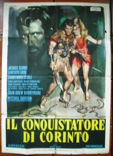   conquistatore di Corinto {Jacques Sernas} Italian 2F Movie Poster 60s