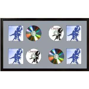 com 15x26 Light Blue 4 CD Display Mat Complete w/ 1 Wide Black Frame 