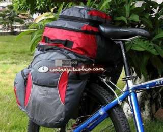 65L Cycling Bicycle Bag Bike rear seat bag pannier + Backpack  