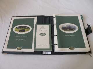 1996 Range Rover Owners (owners) Manual Portfolio Set  
