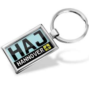Keychain Airport code HAJ / Hannover country Germany   Hand Made 