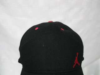 AIR JORDAN WHITE ANNIVERSARY HAT CAP AND BLACK RED S/M STRETCH FIT 7 